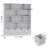 57.5"H 5-Tier Cube Storage Bookcase, Standard Bookcase with 4 Removable Drawers-2088301494