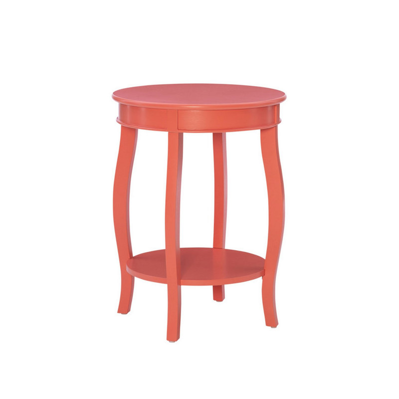 Table de bout avec rangement Everill, Corail