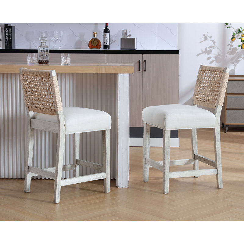 Dazhon 27'' Counter Stool, White