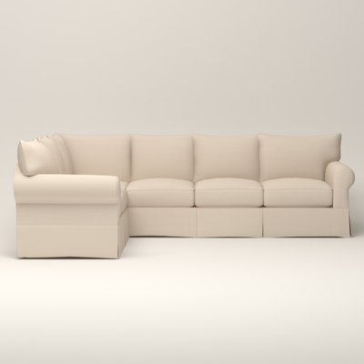 Amari L-Shaped Slipcovered Sectional