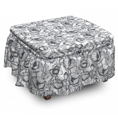 Box Cushion Ottoman Slipcover