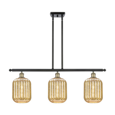 Ballston - Draves - 3 Light Jar Shade Stem Hung Island Light