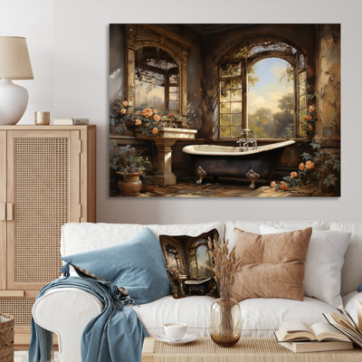 Bathroom Vintage Elegance I - Bath & Laundry Canvas Wall Art