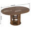 Table de salle à manger extensible ronde pour 4 à 6 personnes, table de salle à manger ovale avec rangement, table circulaire avec rallonge-134353104