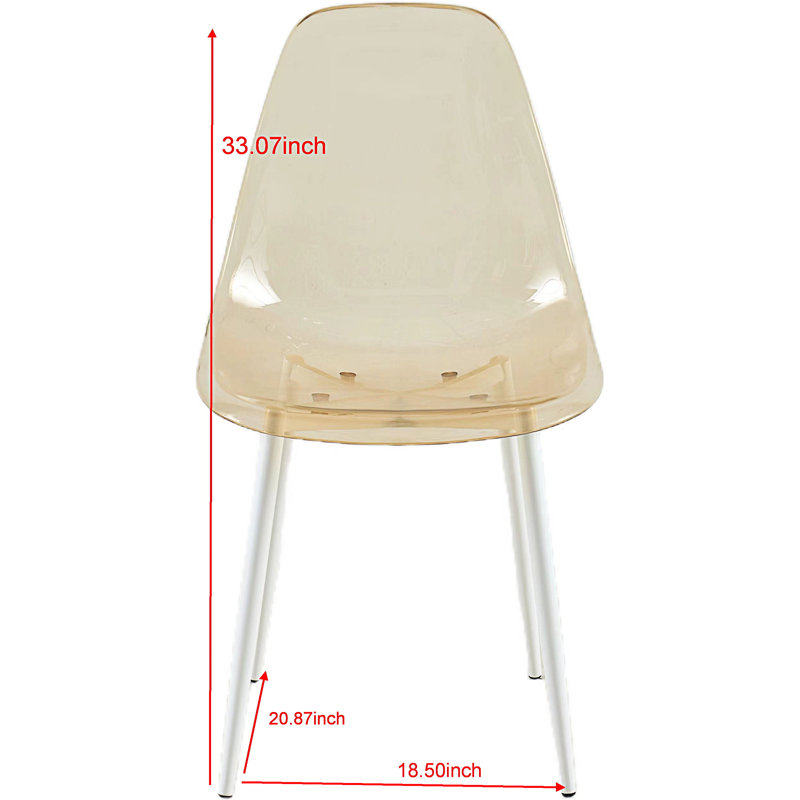 Ensemble de 4 chaises d'appoint Accent Chair, Jaune