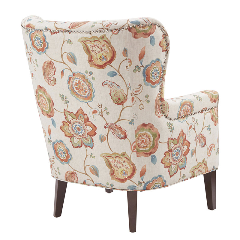 Chaise d'appoint en bois, coussin de siège amovible, 85% lin 15%, pieds solides de 300 lb, capacité