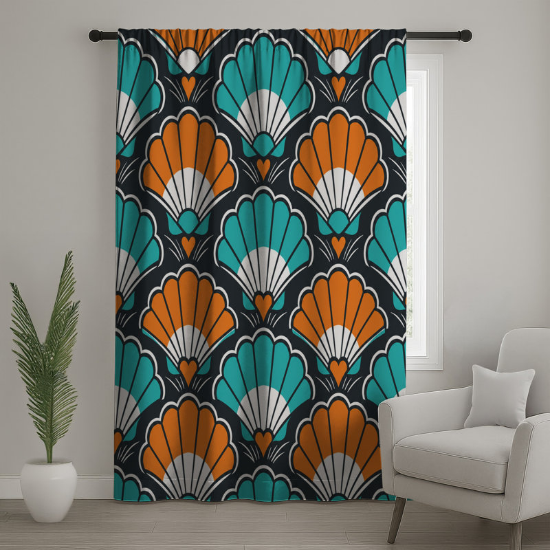 Rideaux de fenêtre Art Deco, Blockout, 50 po x 92 po - 1 panneau