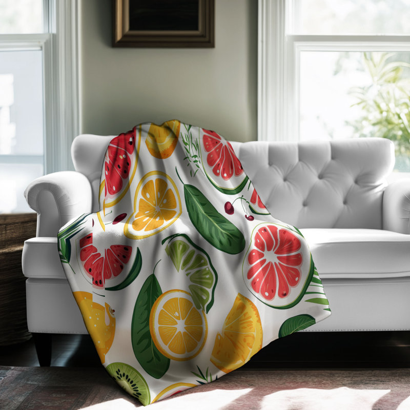Jeté de soleil 1 pièce Sunshine Fruit Extravaganza, 60 po x 80 po