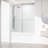Houston 56-60" W x 66" H Double Sliding Frameless Tub Door with 3/8" Clear Glass-77317523