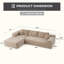 Canapé modulaire rembourré 2 pièces Natick-1814187204-1814187205