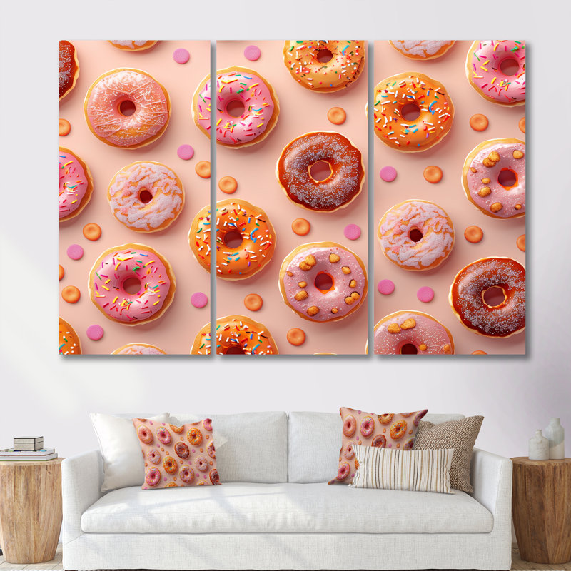 «Fun Donuts», Toile tendue, H 32 po x l 48 po x P 1 po