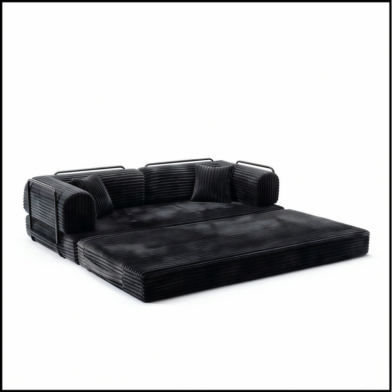 Canapé-lit Boneless Convertible Floor, Gris antique