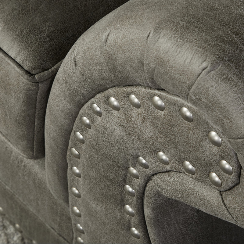 Fauteuil convertible Marelie, Similicuir gris Knarik