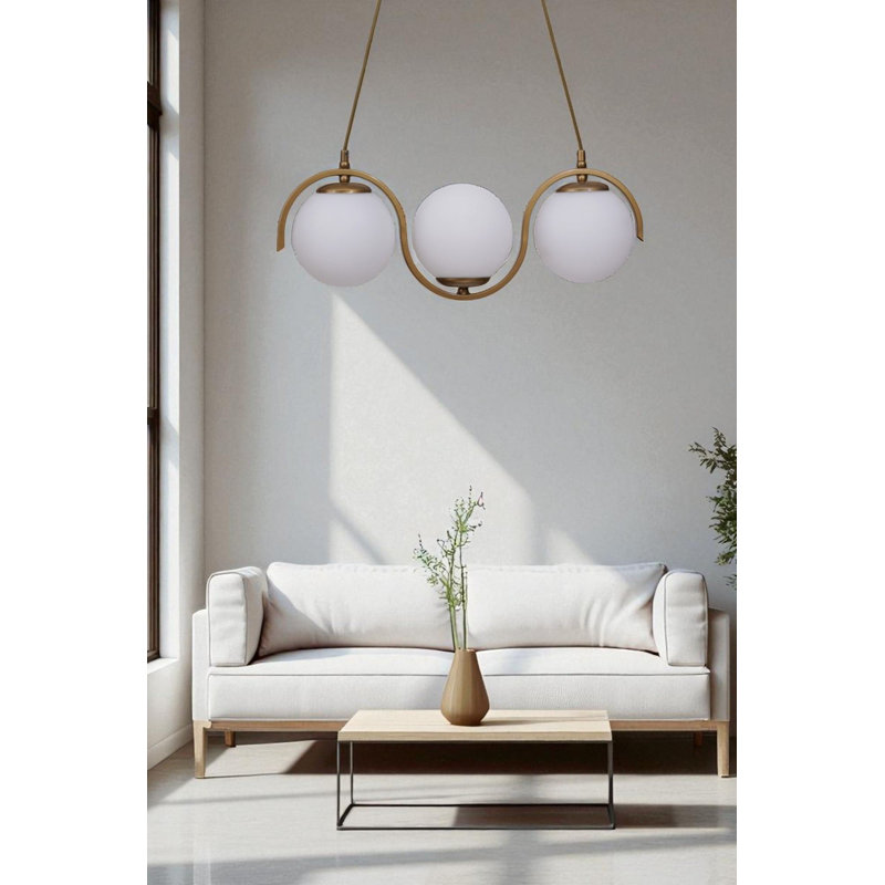 Lustre, Blanc / Doré
