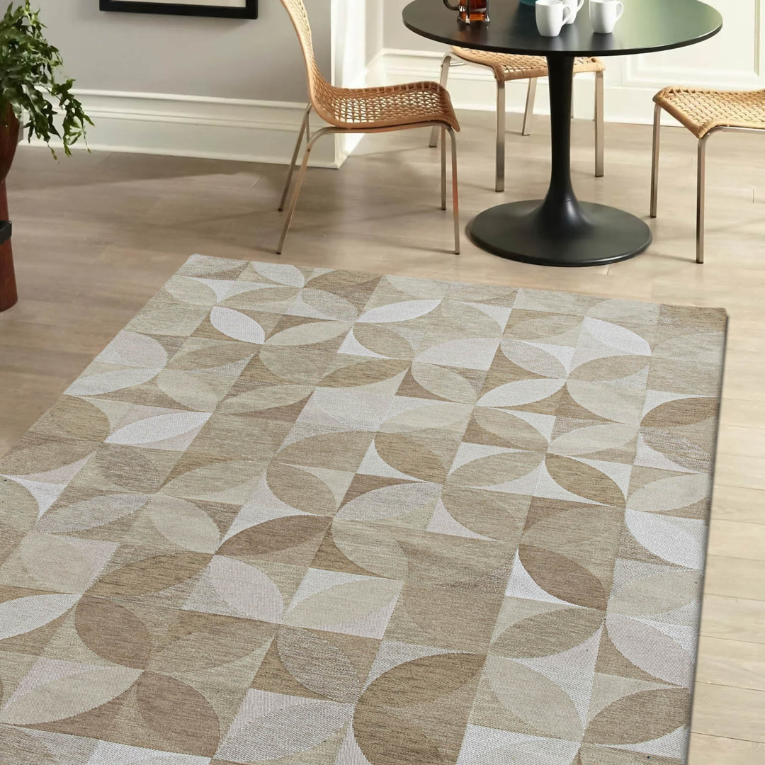 Flachgewebe-Teppich Rondo in Beige