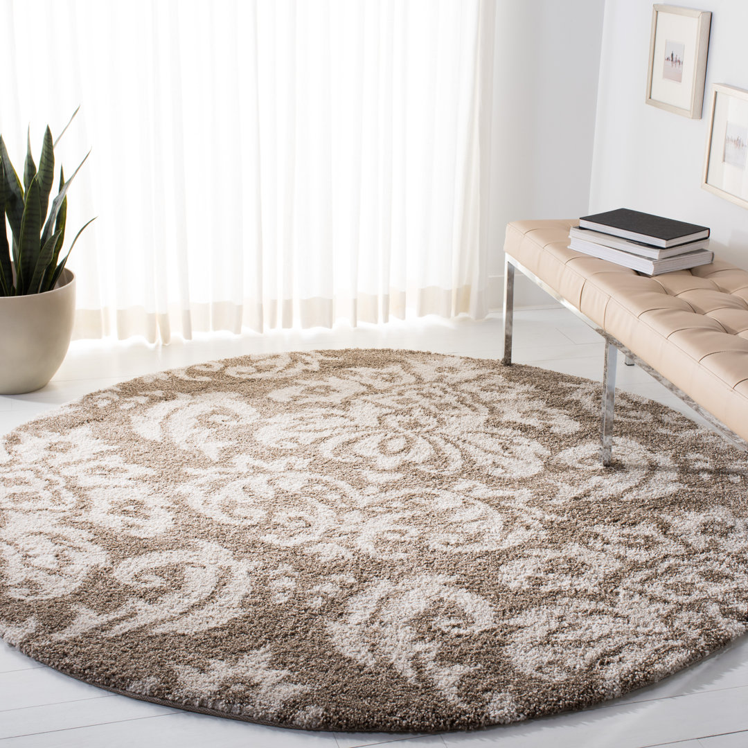 Ellyona Shag Performance Damask Rug Canora Grey Rug 