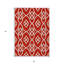 Tapis extérieur lavable à motif de treillis rouge et ivoire 3 pi x 5 pi