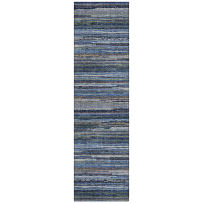 Machine Washable Indoor/Outdoor Chantille ACN2717 Striped Rug