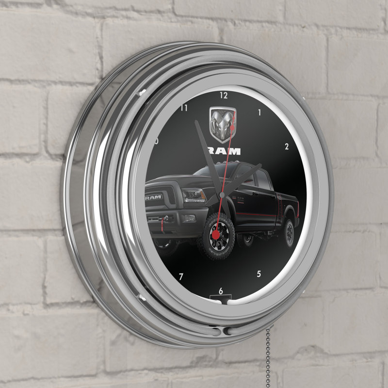 Horloge murale 14,5 po, Blanc / noir