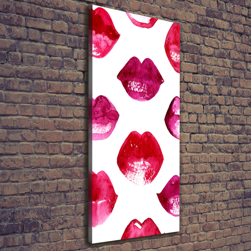 Red Lips - Wrapped Canvas Print
