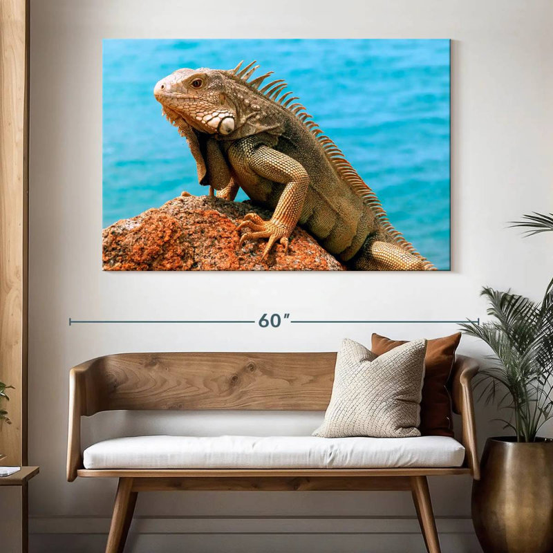 Iguana By The Sea, 34" H x 51" W