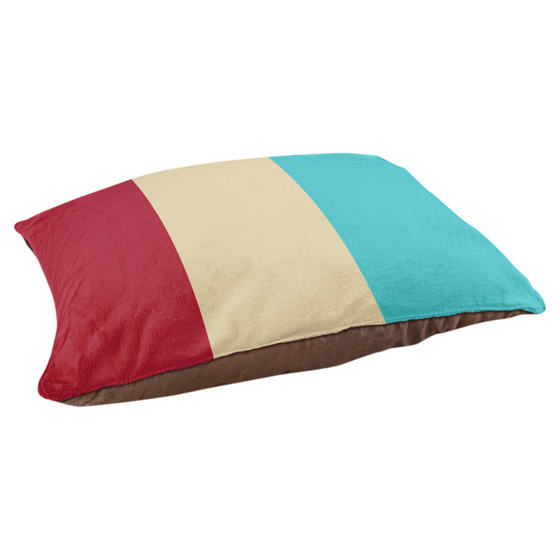 Coussin Arizona, Moyen (l 28 po x P 18 po x H 9,5 po), Rouge Sedona / sable de Sonora / bleu sarcelle