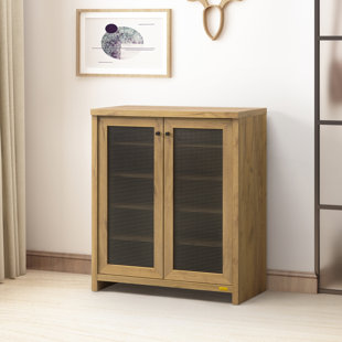 Elysee 2-Door Cane Shoe Cabinet