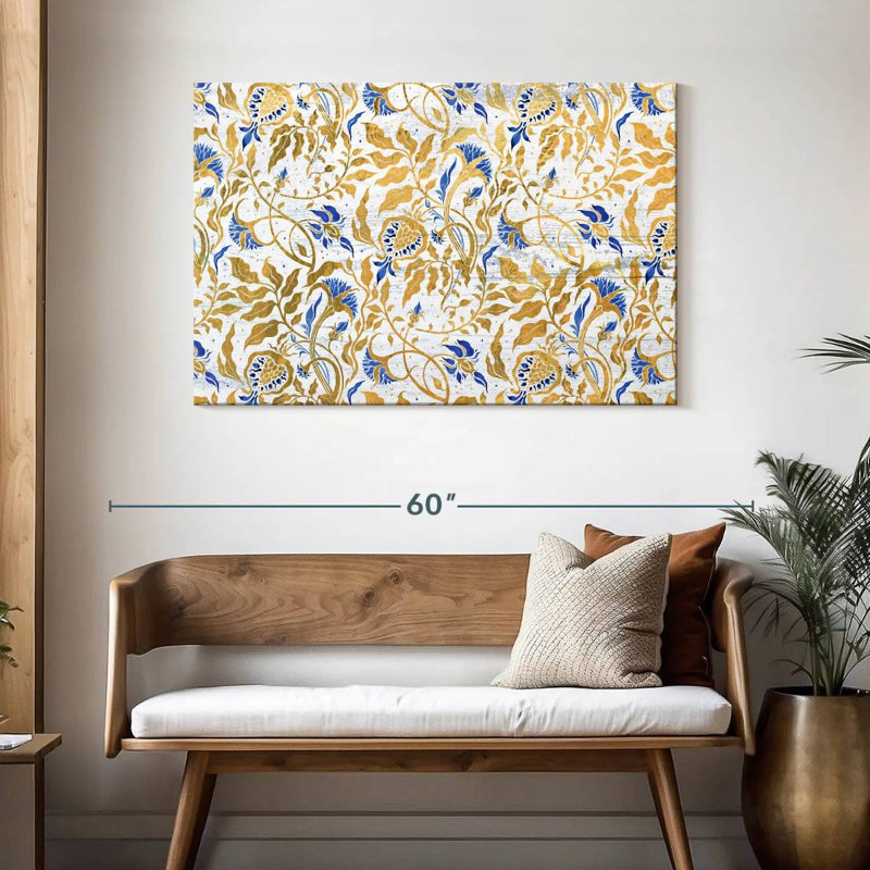 Kerner Frilly Flower Vines, 30" H x 45" W