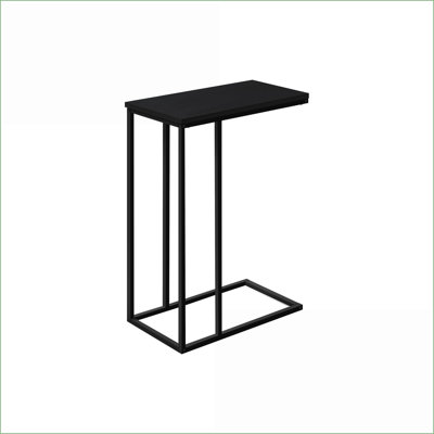 Stratifié noir & amp; Table basse en métal peu encombrante pour le salon, la chambre à coucher - Design moderne adapté au sol