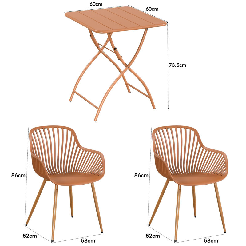 Rimini Patio Dining Set with, Terracotta