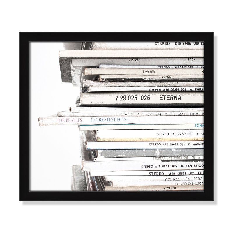 Stacked - Impression de cadre photo - Impression de cadre photo, Cadre noir satiné, L 15 po x H 13 po