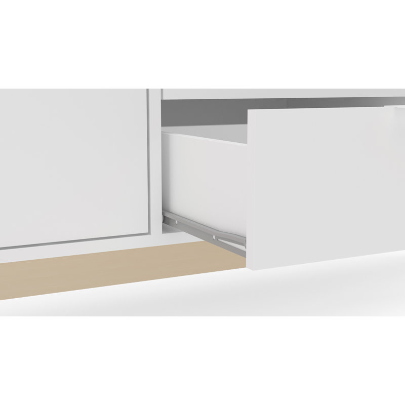 Clairton 59 in. 2 Door Sideboard with Drawers, Oak/White