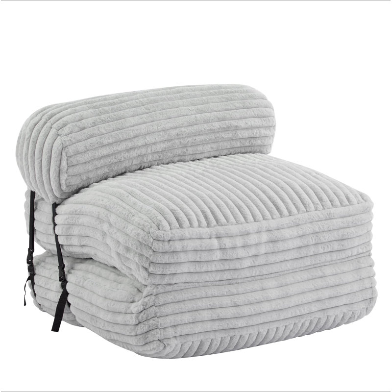 Fauteuil à billes pliable Latina, gris clair