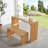 Dining Bench And Table, Pine Indoor Wood Bench For Entryway,Living Room,Kitchen And Bedroom Table And Bench Set (Nature, Long Bench & Table)Tempered Glass Included