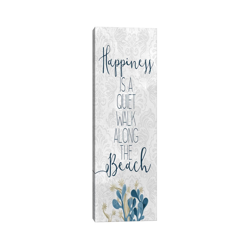 Happiness Beach I by Kimberly Allen - Wrapped Canvas Gallery-Wrapped Canvas Giclée, 30.48 cm H x 91.44 cm W