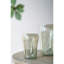 Vases décoratifs en verre vert S / 2