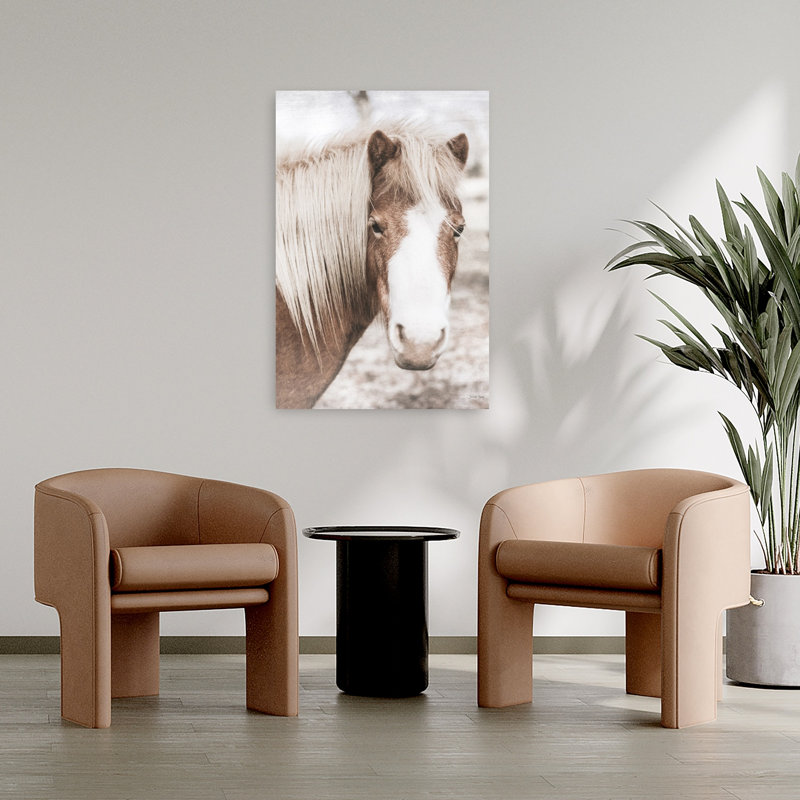 Miel, cheval, poney, art contemporain, H 36 po x l 24 po