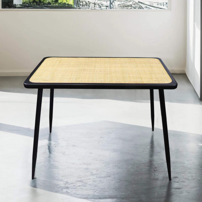 Rectangular Rattan Table, Rattan Side Table, Coffee Table, Small Coffee Table, Small Side Table, Lightweight Side Table, Boho-Chic Rattan, For Living Room, No Tool Assembly