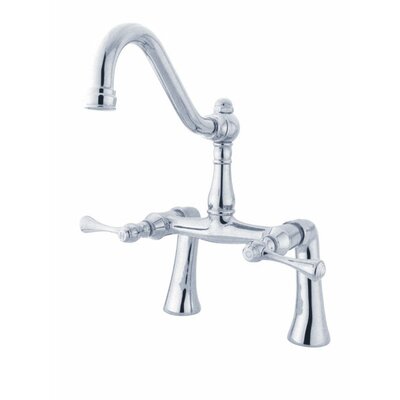 Double Handle Deck Mounted Clawfoot Tub Faucet Trim -  Elements of Design, ES3231BL