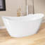 Baignoire de trempage autoportante double en acrylique 51 po avec trop-plein ovale Vastwild