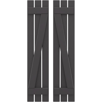 Americraft (2 Batten) Spaced Board-n-Batten Shutters w/ Z-Bar (Per Pair)