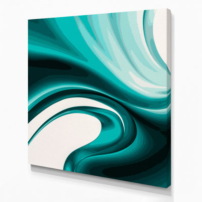 "Gradient Abstract 15", art mural sur toile verte