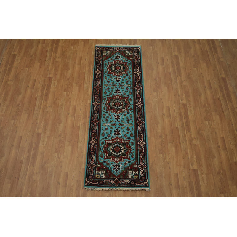 Tapis de couloir bleu turquoise 3 pi x 8 pi 8 pi 0 po x 2 pi 7 po