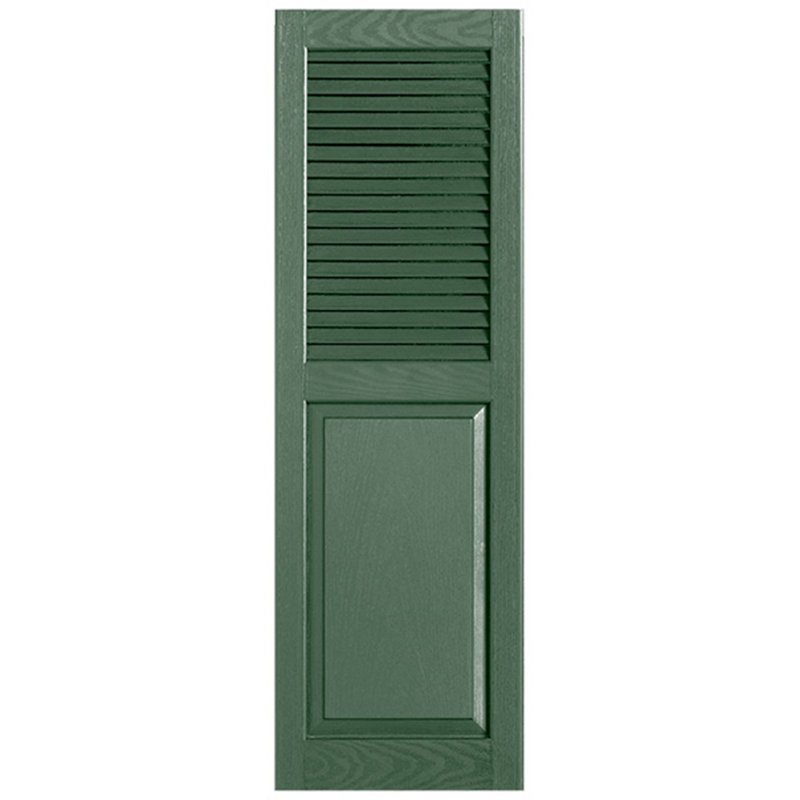 Combinaison droite à persiennes combinées, 60 po, 12 po, Vert
