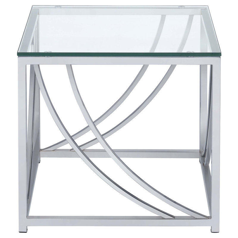 Table de bout carrée en verre