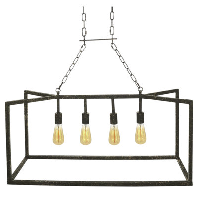 Luminaire suspendu linéaire à 4 lumières pour îlot de cuisine Nevada