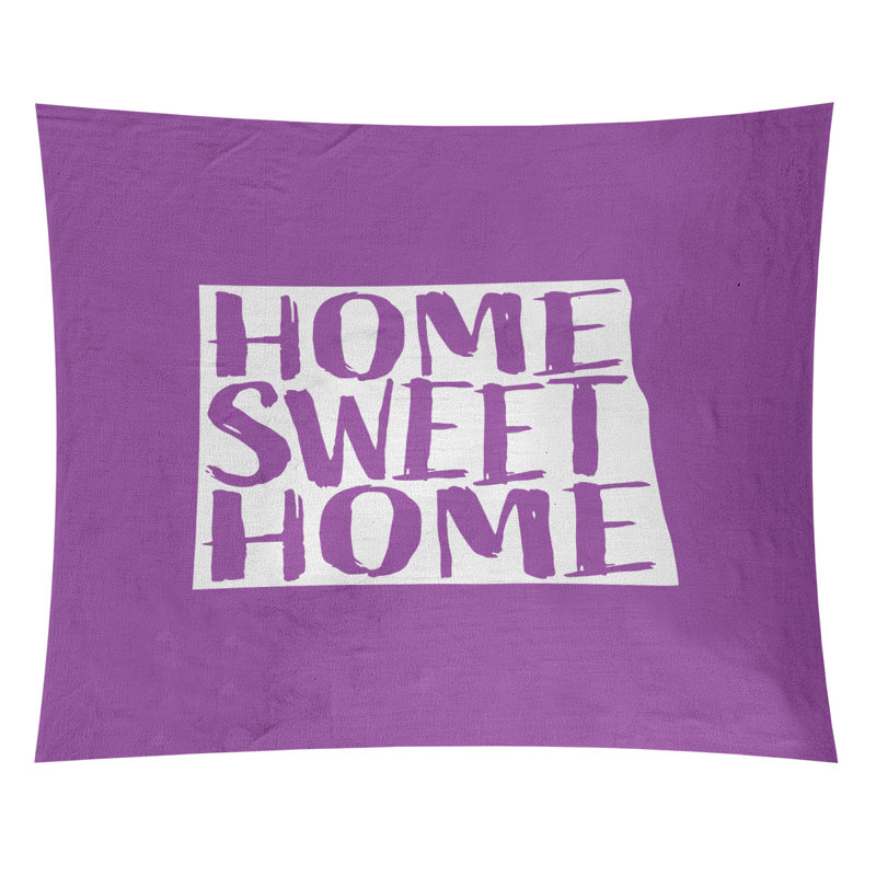 Tapisserie Home Sweet North Dakota, H 80 po x l 68 po, Violet