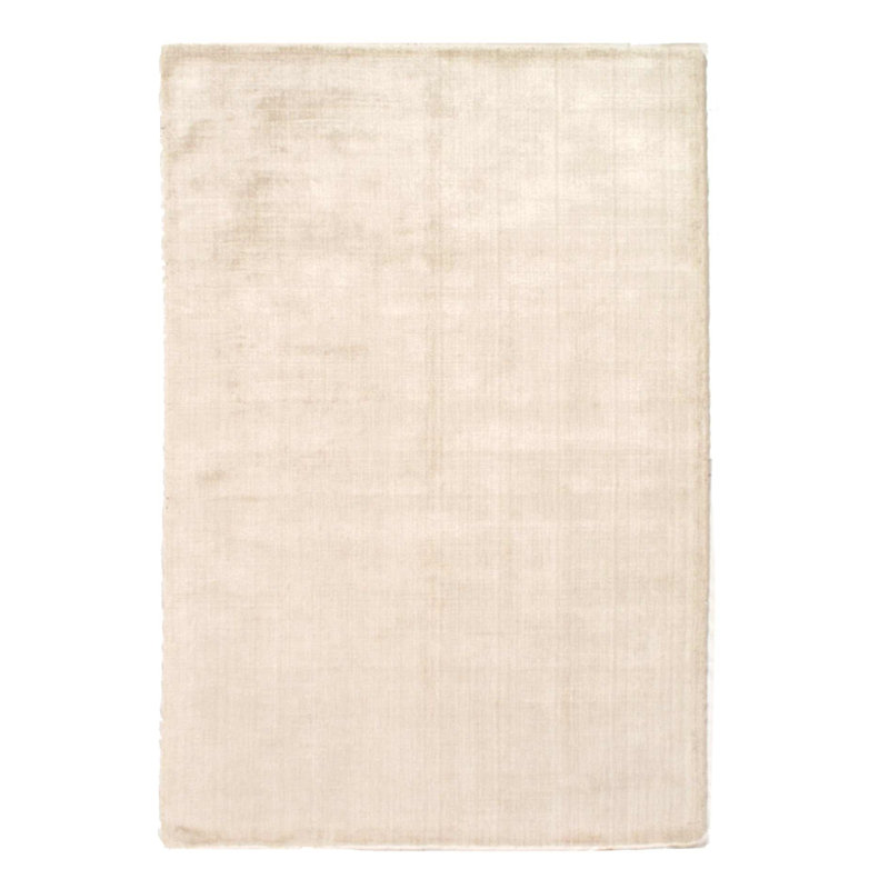 Tapis beige noué à la main de style moderne 2 pi x 3 pi