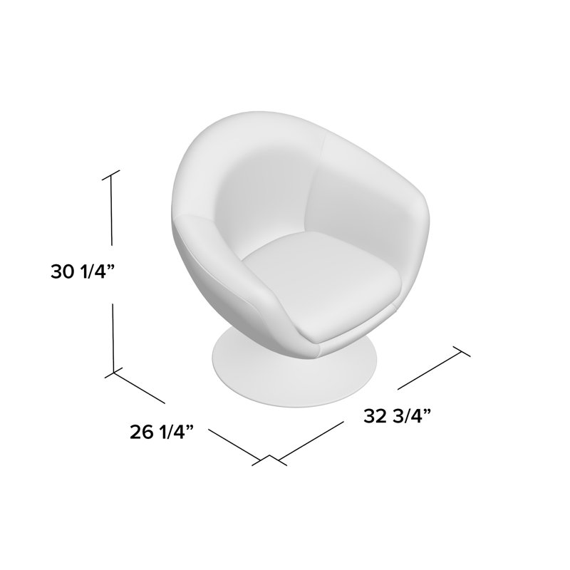 fauteuil demi-tonneau pivotant Worsley, Origan
