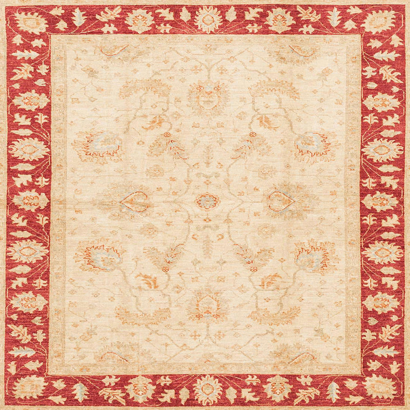 Tapis abstrait moderne 3427, Carré 8 pi